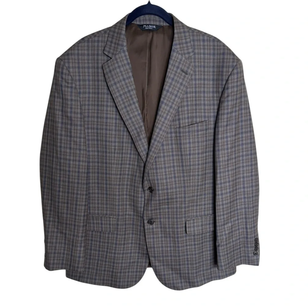 Men! Jos. A. Bank Wool Checkered Sport Coat size 46R